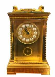 OROLOGIO DA VIAGGIO IN BRONZO DORATO - FRANCIA